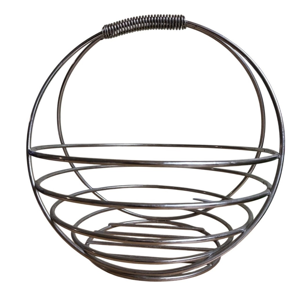 Fruit Basket Stainless Steel Wire 10x10" Decor